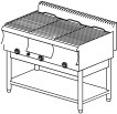 Gas-Vapor-Rostgrill mit Unterbau G370BSCAT